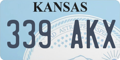 KS license plate 339AKX