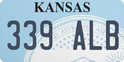 KS license plate 339ALB