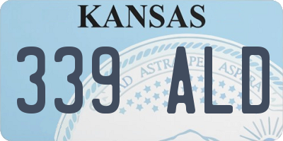 KS license plate 339ALD