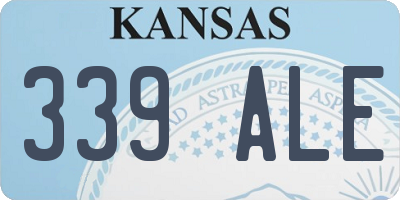 KS license plate 339ALE