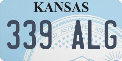 KS license plate 339ALG