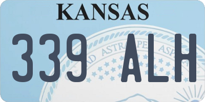 KS license plate 339ALH