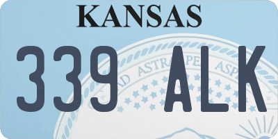 KS license plate 339ALK