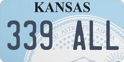KS license plate 339ALL