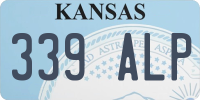KS license plate 339ALP