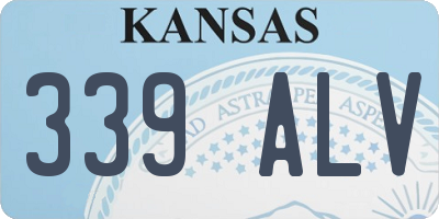 KS license plate 339ALV