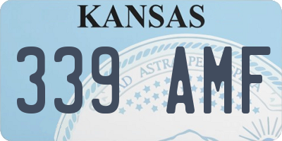 KS license plate 339AMF