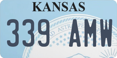 KS license plate 339AMW