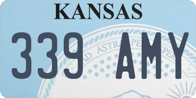 KS license plate 339AMY