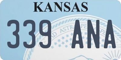 KS license plate 339ANA