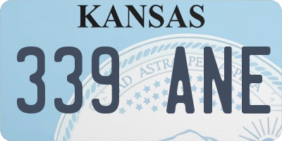 KS license plate 339ANE