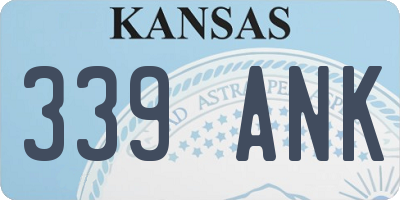 KS license plate 339ANK