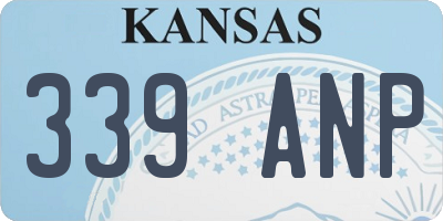 KS license plate 339ANP