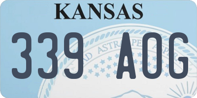 KS license plate 339AOG