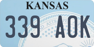 KS license plate 339AOK