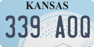 KS license plate 339AOQ
