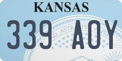 KS license plate 339AOY