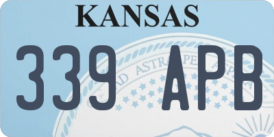 KS license plate 339APB