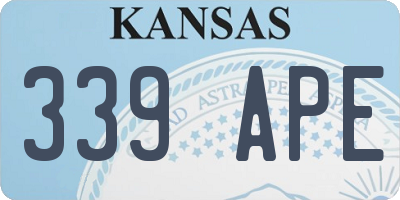 KS license plate 339APE