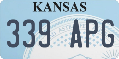 KS license plate 339APG