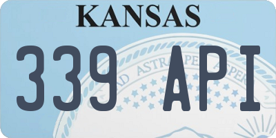 KS license plate 339API