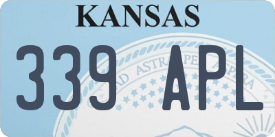 KS license plate 339APL