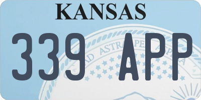 KS license plate 339APP