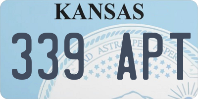 KS license plate 339APT