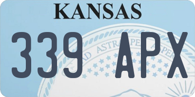 KS license plate 339APX