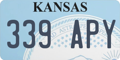 KS license plate 339APY