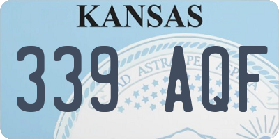KS license plate 339AQF