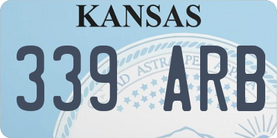 KS license plate 339ARB