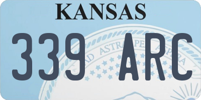KS license plate 339ARC