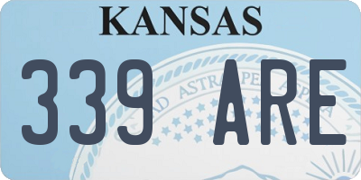 KS license plate 339ARE