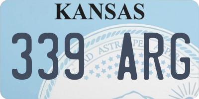KS license plate 339ARG