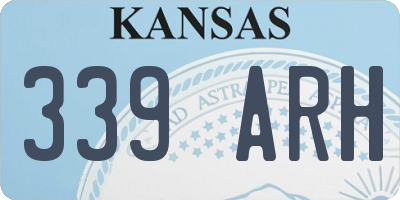 KS license plate 339ARH
