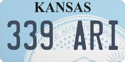 KS license plate 339ARI