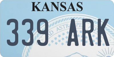 KS license plate 339ARK