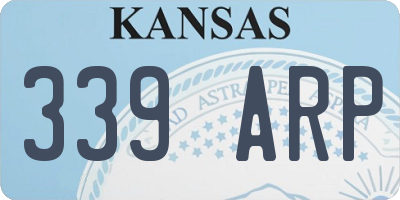 KS license plate 339ARP