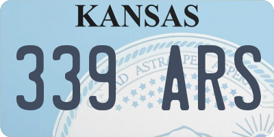KS license plate 339ARS