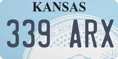 KS license plate 339ARX