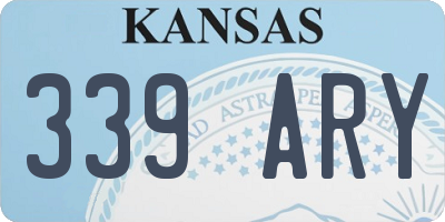 KS license plate 339ARY
