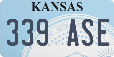 KS license plate 339ASE
