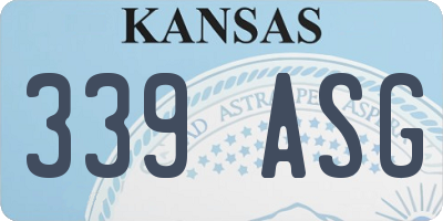 KS license plate 339ASG