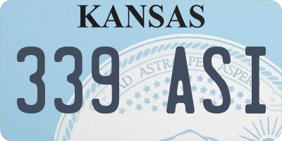 KS license plate 339ASI