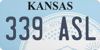 KS license plate 339ASL