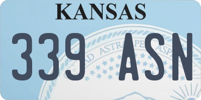 KS license plate 339ASN