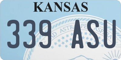 KS license plate 339ASU