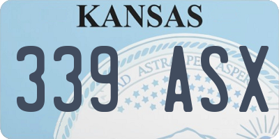 KS license plate 339ASX