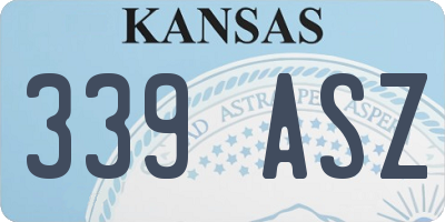 KS license plate 339ASZ